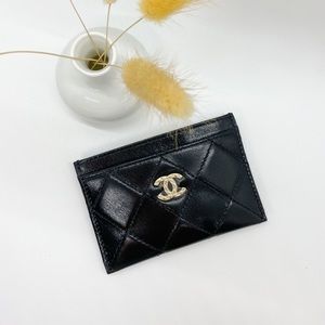 Chanel Quilted O Card Holder